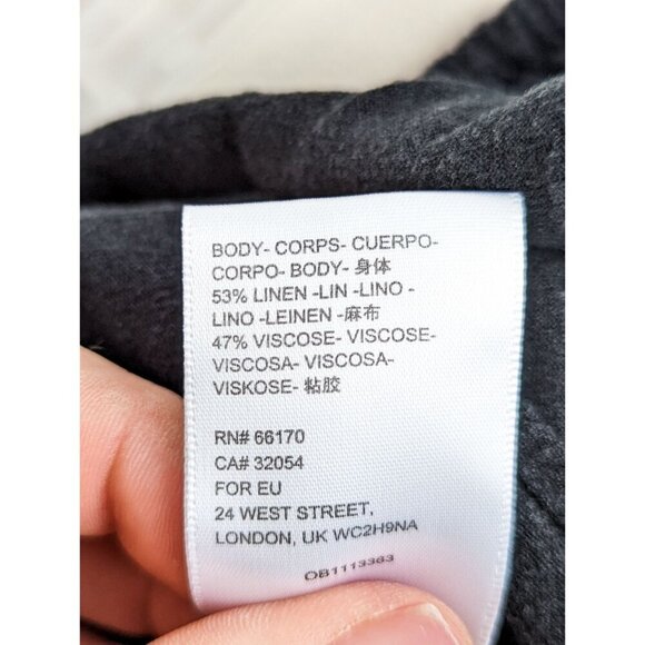 Urban Outfitters Linen Blend Button Front Pocket Mini Skirt Medium - Picture 7 of 9